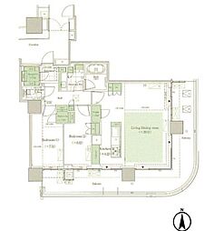 HARUMI FLAG PARK VILLAGE 2SLDKの間取図画像