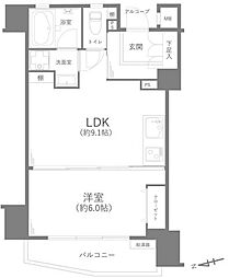 グランドパーク池尻大橋 1LDKの間取図画像