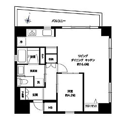 グランドメゾン高円寺 1LDKの間取図画像