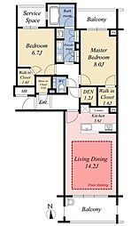 パークシティ浜田山HOUSEE 2LDKの間取図画像