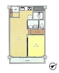 トーア早稲田マンション 1LDKの間取図画像
