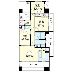 レクセルプラザ東陽町 3LDKの間取図画像