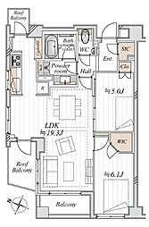 プラネスペーリア代々木参宮橋 2LDKの間取図画像