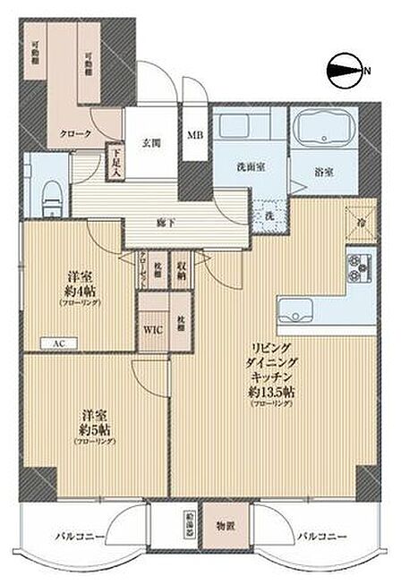 2LDK 間取り
