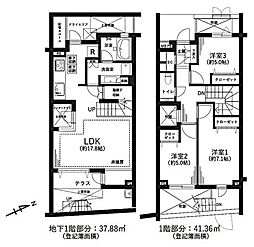 LAYERSHOUSE杉並善福寺川公園 3LDKの間取図画像