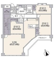 モアクレスト南葛西 3LDKの間取図画像