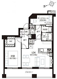 朝日シティパリオ高井戸 1SLDKの間取図画像