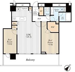 MIDTOWERGRAND 2LDKの間取図画像