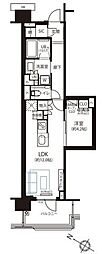 プラウド高田馬場 1LDKの間取図画像