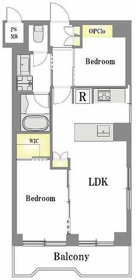 2LDK 間取り
