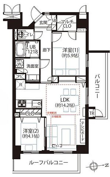間取りを拡大表示