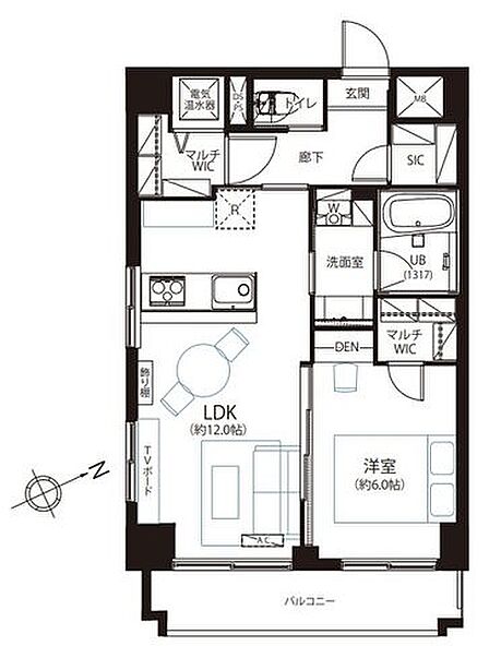 リノベーション済みの1LDKからは運河が見渡せます。全居室6.0帖超えと広々、収納豊富なWICなど充実環境のお部屋です。