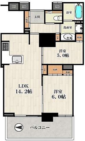 間取り ベイサイドタワー晴海 15階/15F