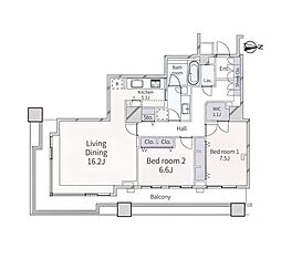間取図画像 2LDK