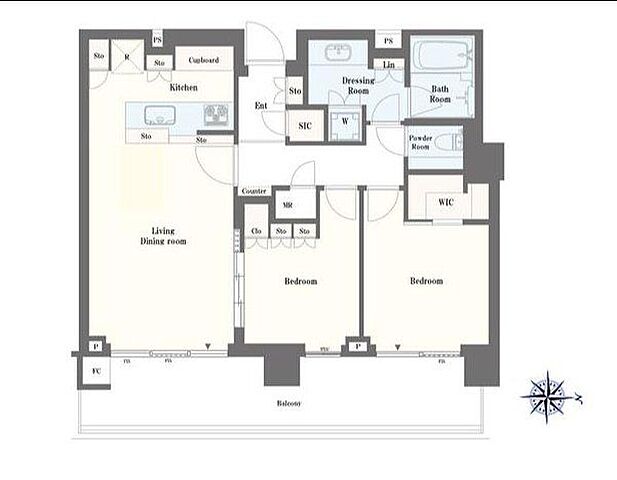 間取り HARUMI FLAG PARK VILLAGE T棟 50階/50F