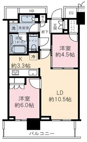 間取り ザ・パークハウス晴海タワーズティアロレジデンス 26階/-