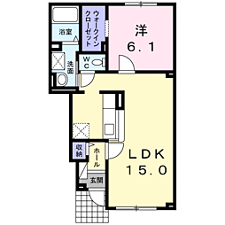 ルピナス3 1LDKの間取図画像