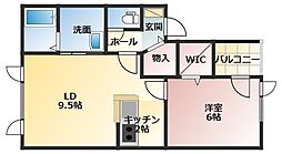 pieno 1LDKの間取図画像
