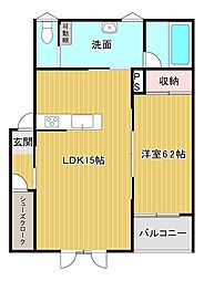 TOWNさくら220 1LDKの間取図画像
