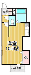 サンコーポ ワンルームの間取図画像