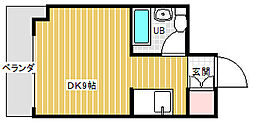 クラックスハイム第3帯広 ワンルームの間取図画像