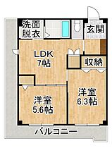 5階 / 2DK / 46.87㎡