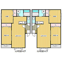 シロン 2LDKの間取図画像