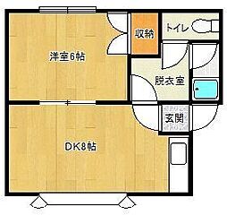 ハイムドマーニ1 1DKの間取図画像