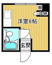 CHERRYGARDEN ワンルームの間取図画像