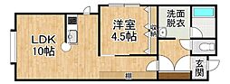 アーバンフラット17 1LDKの間取図画像