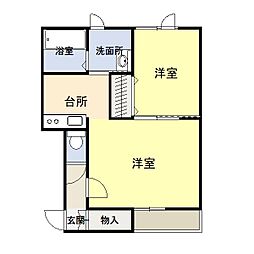 N&H 1LDKの間取図画像