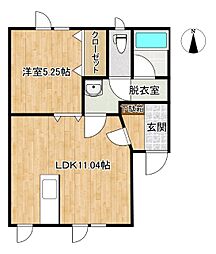 ルノー 1LDKの間取図画像