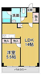 CENTERCITY5 1LDKの間取図画像