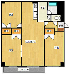 センターシティ6 3LDKの間取図画像