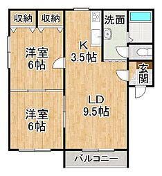ファミール102 2LDKの間取図画像