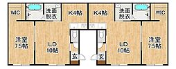 エース2 1LDKの間取図画像