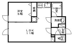 Lagu161E 1LDKの間取図画像