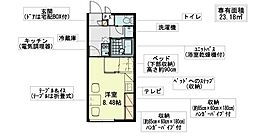 レオパレスグロリア・イン 1Kの間取図画像