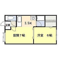スペースC 1LDKの間取図画像