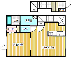 ラピス3 1LDKの間取図画像