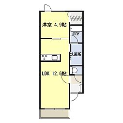 ラパーチェ529 1LDKの間取図画像