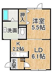 ルシアス 1LDKの間取図画像