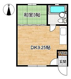 コーポほうめい 1DKの間取図画像