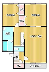 ステラ2N 2LDKの間取図画像