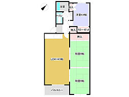 オリエンタルコーポ 3LDKの間取図画像