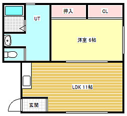 リバーサイド5 1LDKの間取図画像