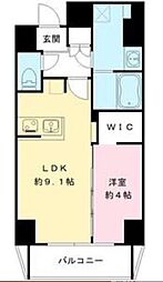 グランパークコート 1LDKの間取図画像