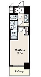 S-RESIDENCE名駅West 1Kの間取図画像