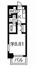 シテイライフ泉 1Kの間取図画像