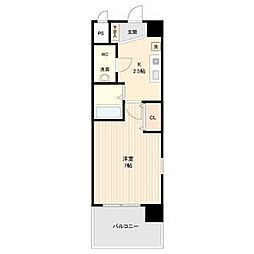 パークフラッツ金山 1Kの間取図画像